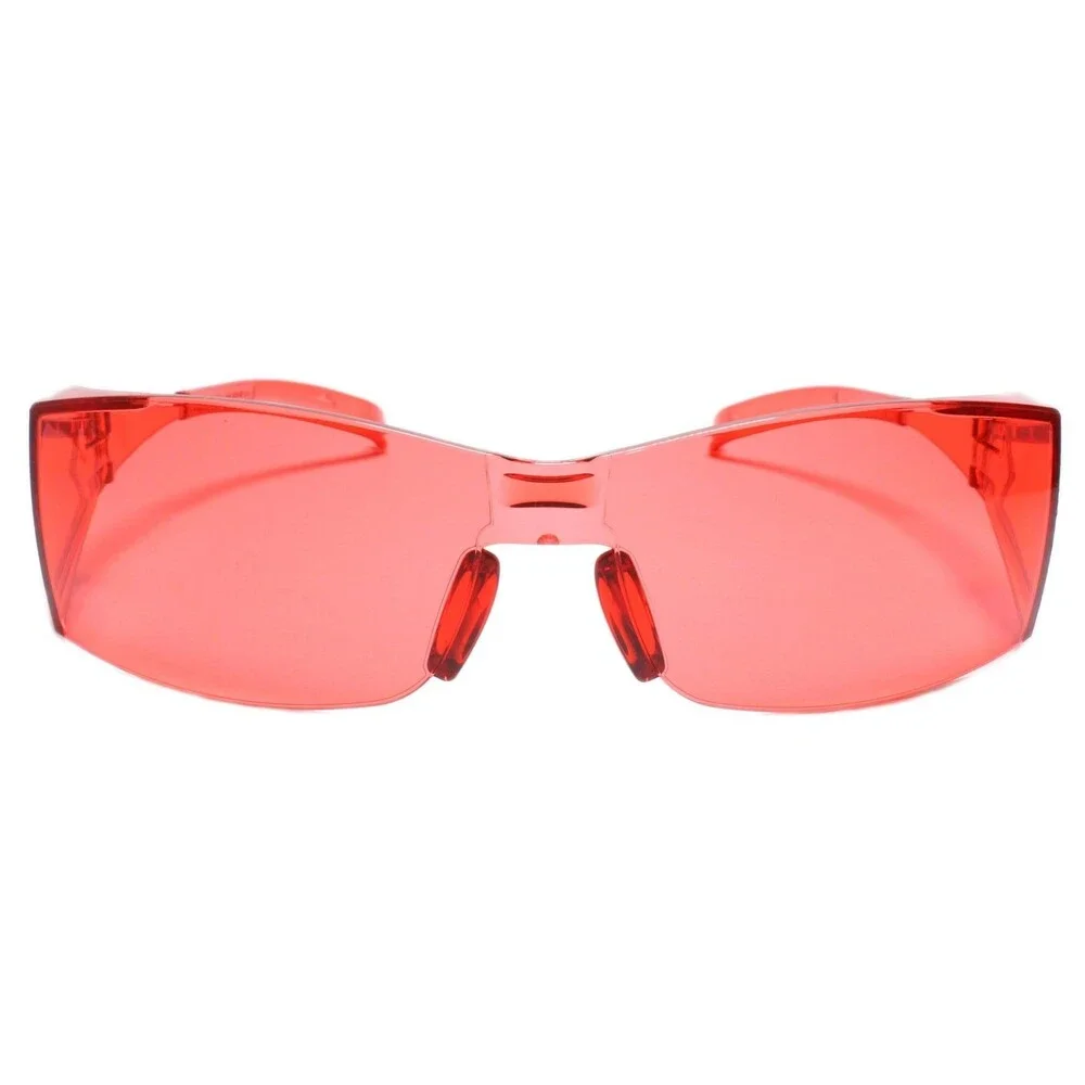 Wrap Around Futuristic Motorcycle Riding Biker Extreme Sports Red Sunglasses
